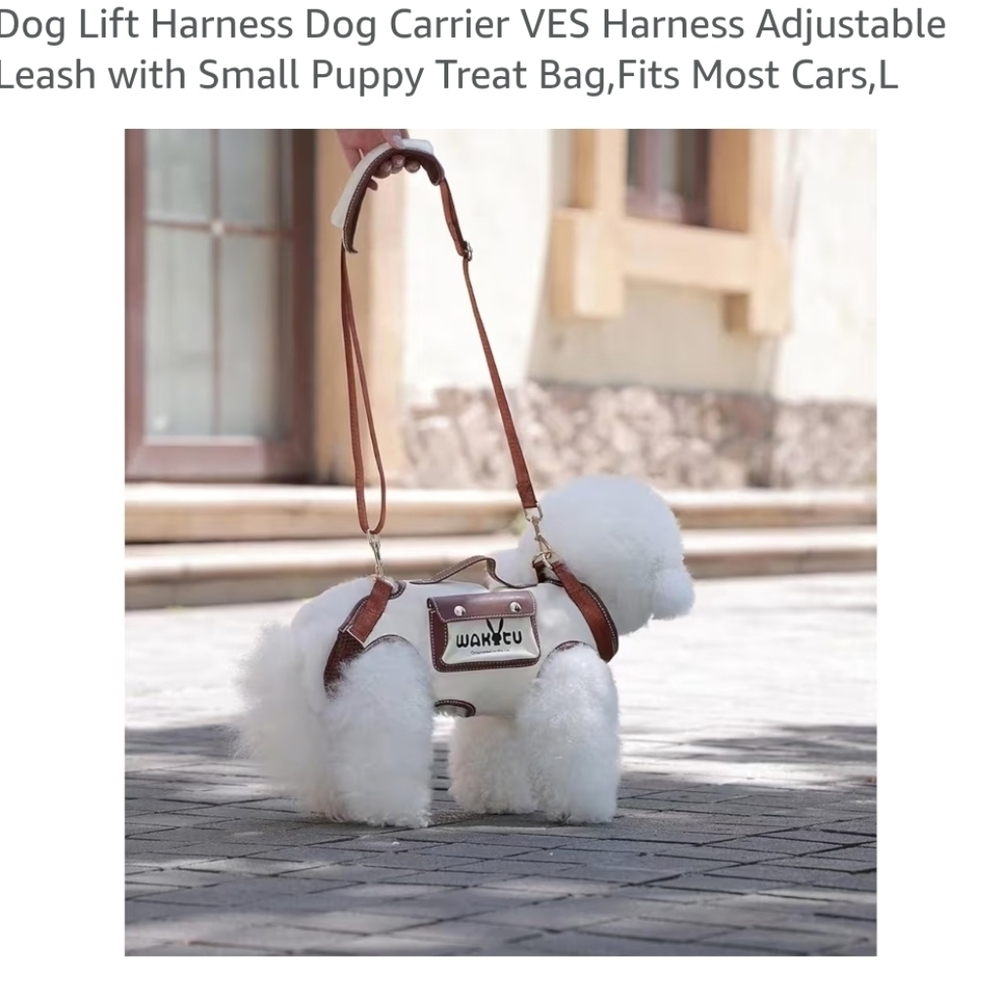 Wawwu Dog Lift Harness Carrier with Leash